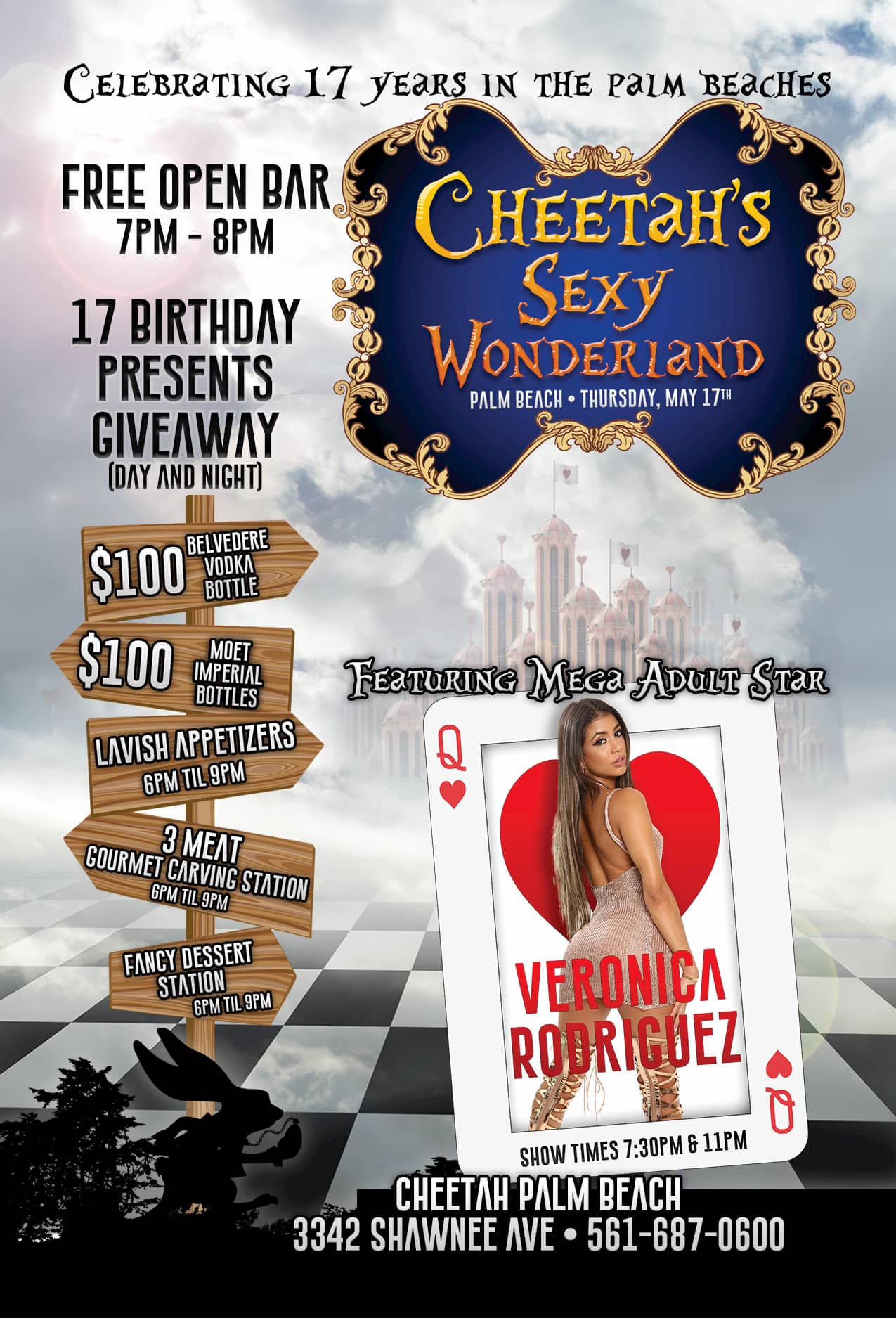 Cheetah Palm Beach Wonderland Anniversary Party
