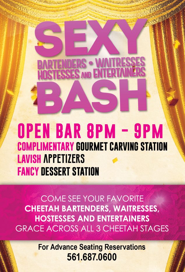 Cheetah’s SEXY Bartenders, Waitresses, Hostesses & Entertainers Bash!