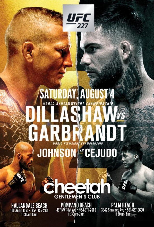 Cheetah UFC 227 Watch Party