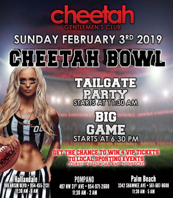 Cheetah Bowl Big Game Watch Party
