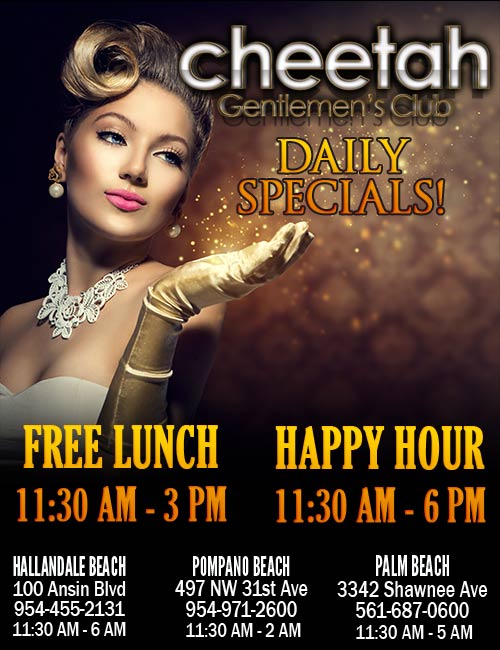 Cheetah free lunch daily!