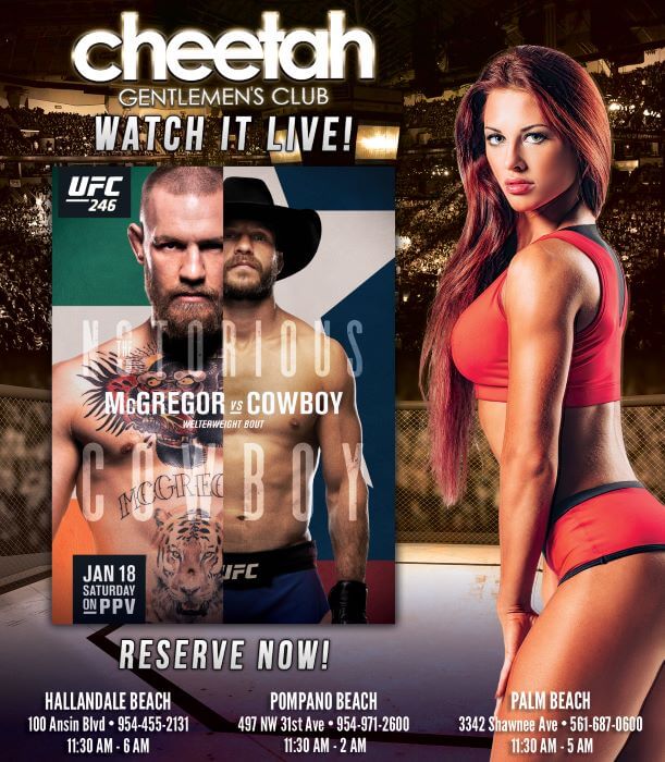 Cheetah UFC 246 Watch Party