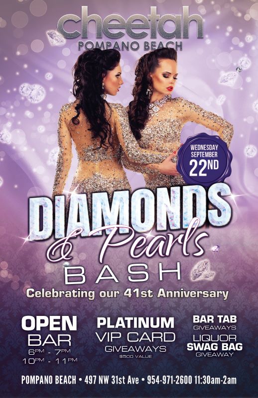 Cheetah Pompano Diamonds and Pearls Anniversary Party res
